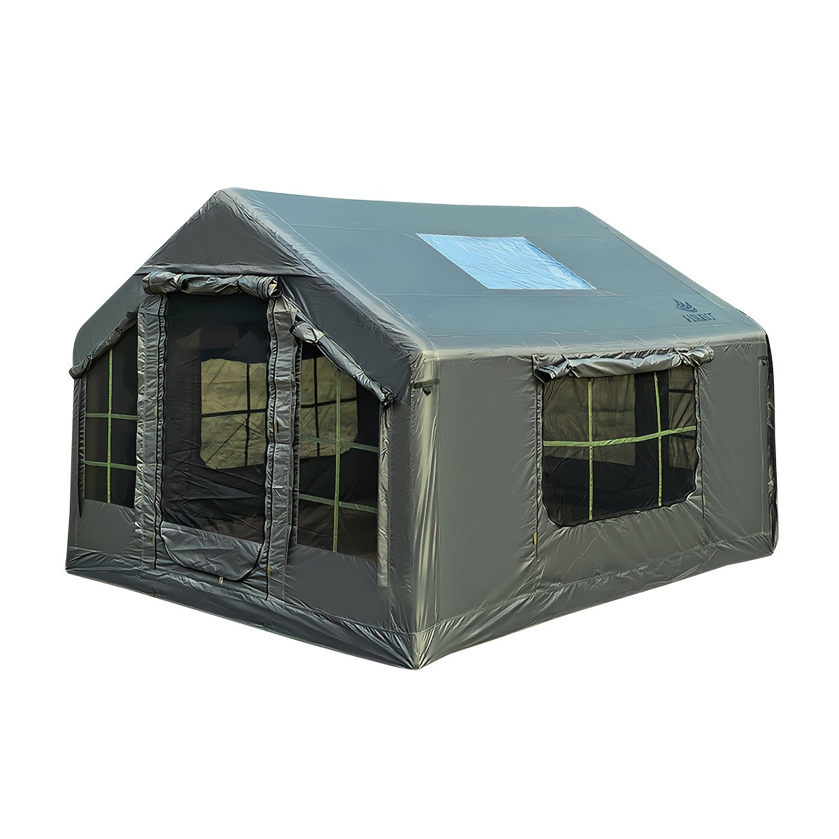 AISUNSS Inflatable Camping Tent for 4-6 Person, Easy Setup High Quality Outdoor Oxford Tents with Pump, Self-Supporting Structure Inflatable House Tent, Cabin Tent with Mesh Windows & Doors