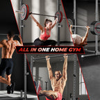 Power Rack for Home Squats and Bench Presses — 800 lb Capacity, Pull-Up Bar and Plate Storage