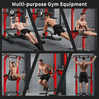 Power Tower Pull Up Bar Dip Stand, 10 Adjustable Height Free Standing Assistive Trainer Dip Station, Multi-Function Strength Training Fitness Workout Station for Home Gym Fitness Equipment Equipment