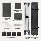 13 x 13 Ft Pop-Up Gazebo Tent with Mosquito Netting and Portable Roller Bag for Backyard or Garden Use