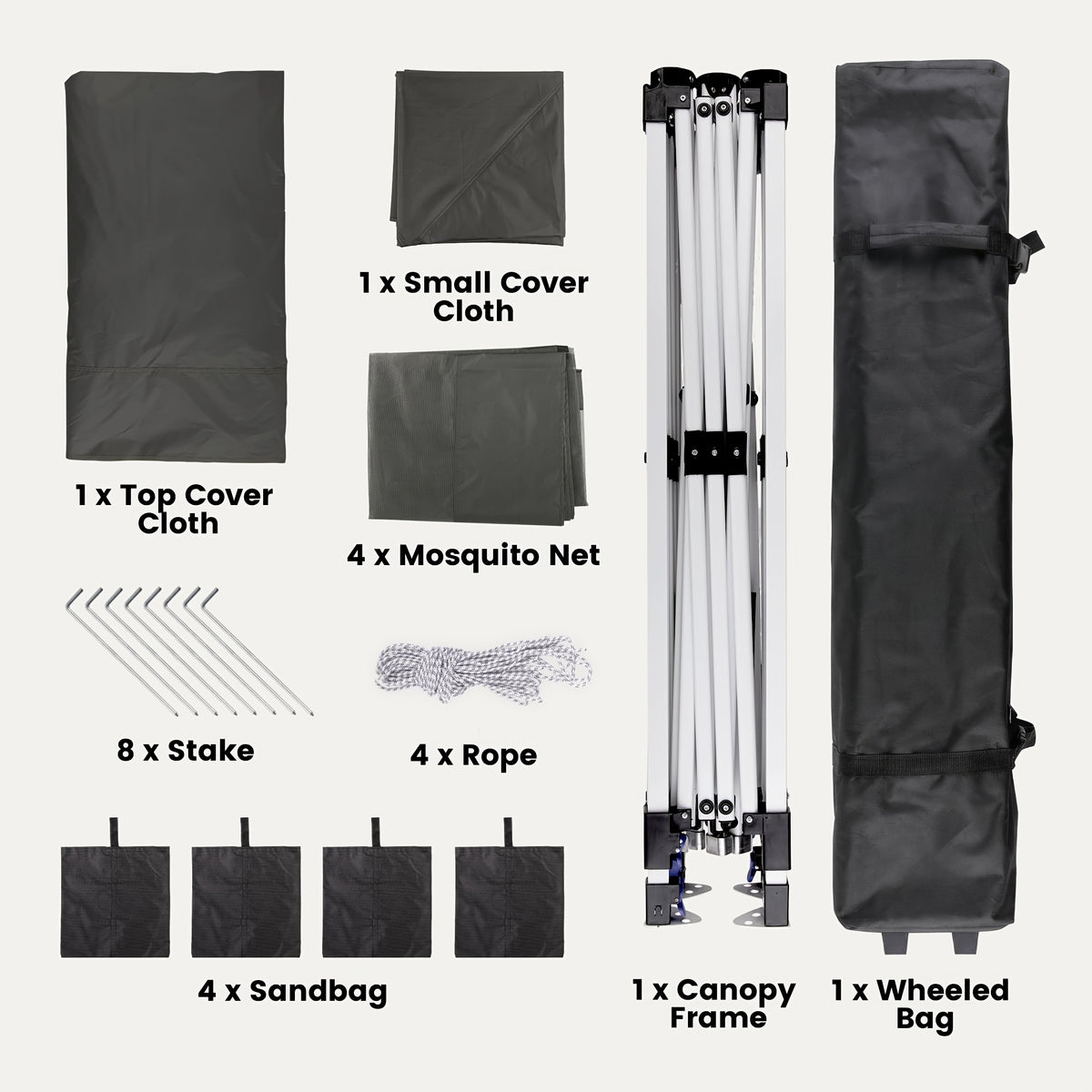 Pop Up Gazebo Tent, 11x11 & 13x13 Outdoor Canopy Featuring Mosquito Netting and Roller Bag