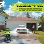 MAX 4400PSI 4GPM 209CC Commercial Gas Pressure Washer, 7.0 HP Professional Gas Power Washer with 5 Nozzles 25ft Hose 16.91oz Foam Bottle for Car Fence Driveway Yard (EPA/CARB/ETL Compliant)