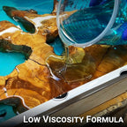 Deep Pour Epoxy Resin by POURLA, 3 Gallon Kit for 2–4 Inch River Tables and Casting Projects