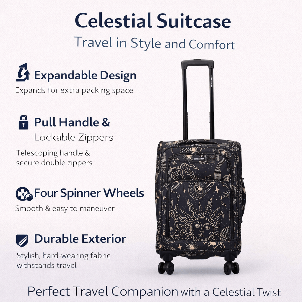 4-Piece Softside Spinner Luggage Set (20+24+28+32 inch) Lightweight Travel Suitcases with 360° Wheels, Telescopic Handle, Multi Pocket Design