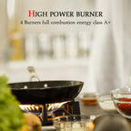 Gas Cooktop for Everyday Meal Preparation, 24-Inch Four-Burner Design for Kitchen Cooking Tasks