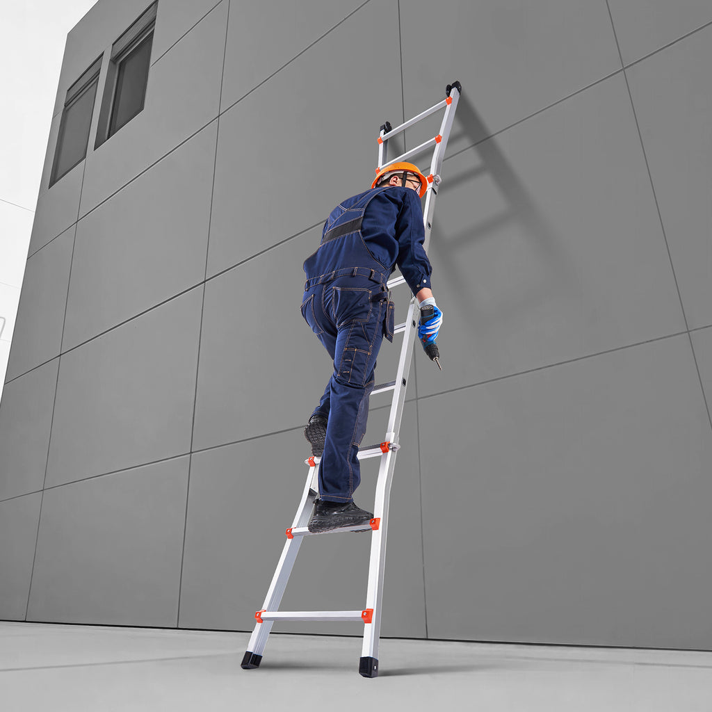 VEVOR Telescoping Ladder A Frame 9.5 FT 2880mm / 11FT 3350 mm / 13 FT 4000mm / 15.5FT 4670 mm / 17FT 5120 mm / 20FT 5990 mm/ 20.5FT 6230 mm Extension Multi-Function for Homework