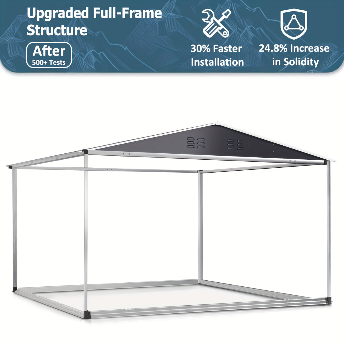 Metal Storage Shed 8' x 8' in Gray with Lockable Doors and Sloped Roof for Backyard Equipment Organization