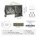 Pop-Up Screen Gazebo Tent by VEVOR, Removable Privacy Panels for Camping, Picnics and Backyard Gatherings