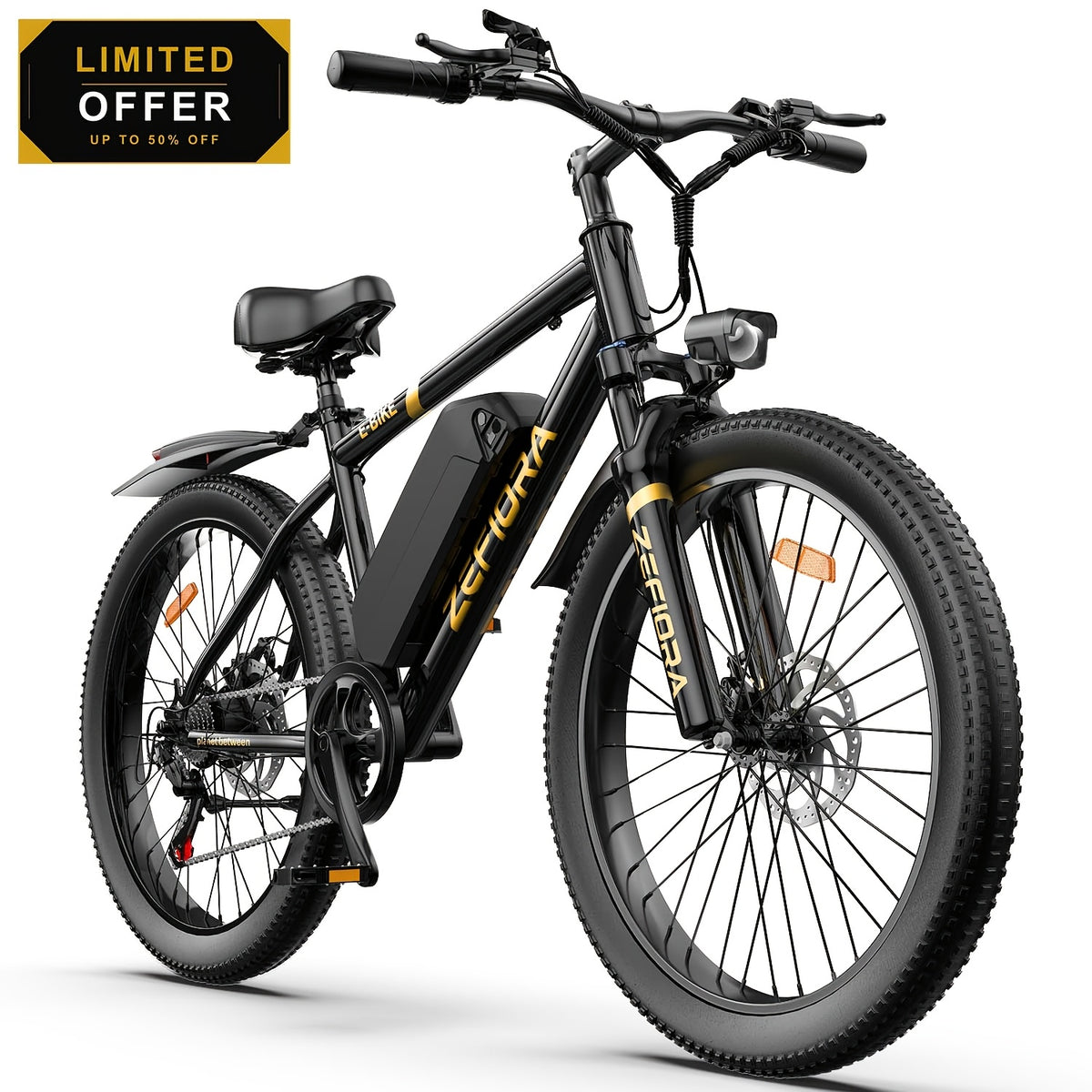 26" Electric Bike For Adults, 749W Motor, 48V 7.8/10AH Removable Battery, 25MPH Top Speed, 7-Speed Gears, Disc Brakes, Front Suspension, 26"2.1 All-Terrain Tires, LCD Display, Step-Over Commuter E-Bike, With Free Delivery From Local Warehouse