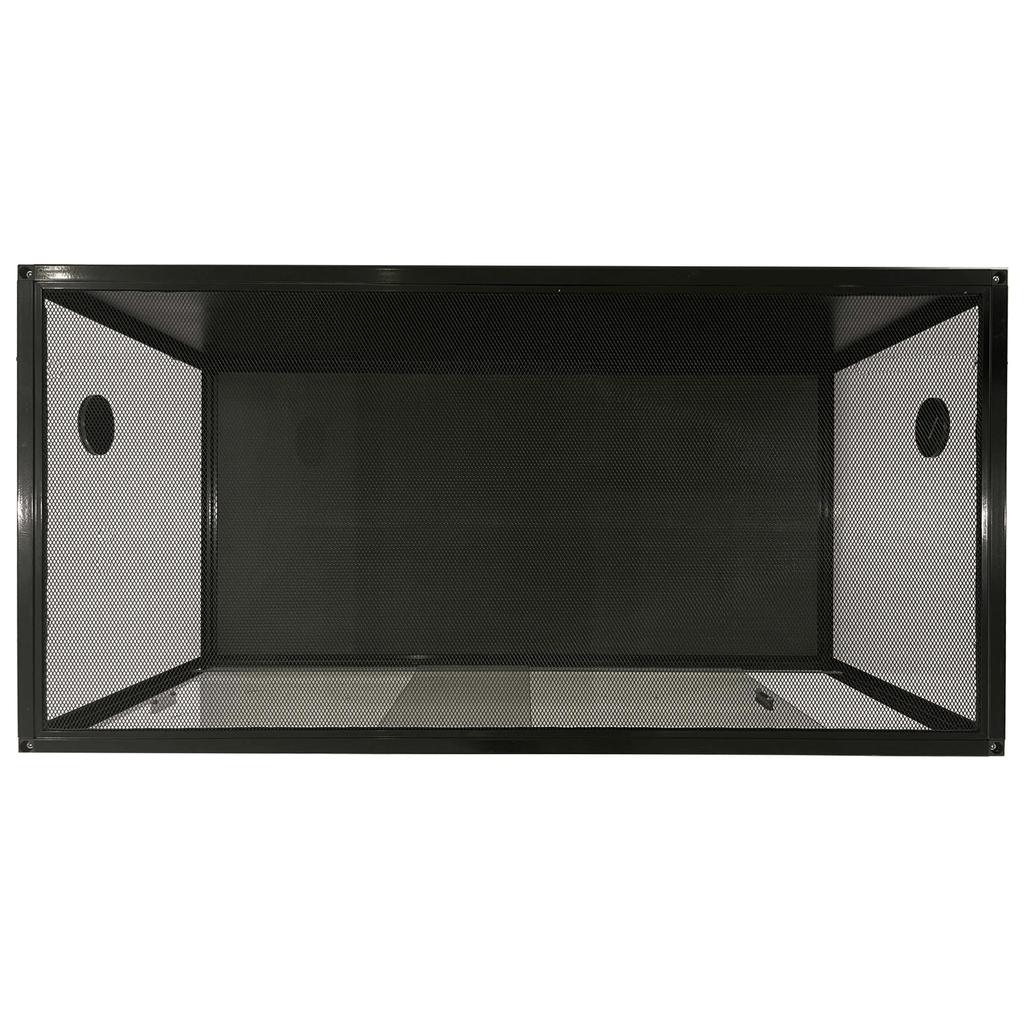 2026 Small Animal Cages, 120 Gallon Black Reptile Enclosure Habitat, 4x2x2ft Front Opening Glass Tank with Heavy Duty Screen Ventilation, Ideal for Bearded Dragons, Snakes, and Lizardsfor Dogs, Cats, Chicken, Ducks, Rabitts and Other Small Animals