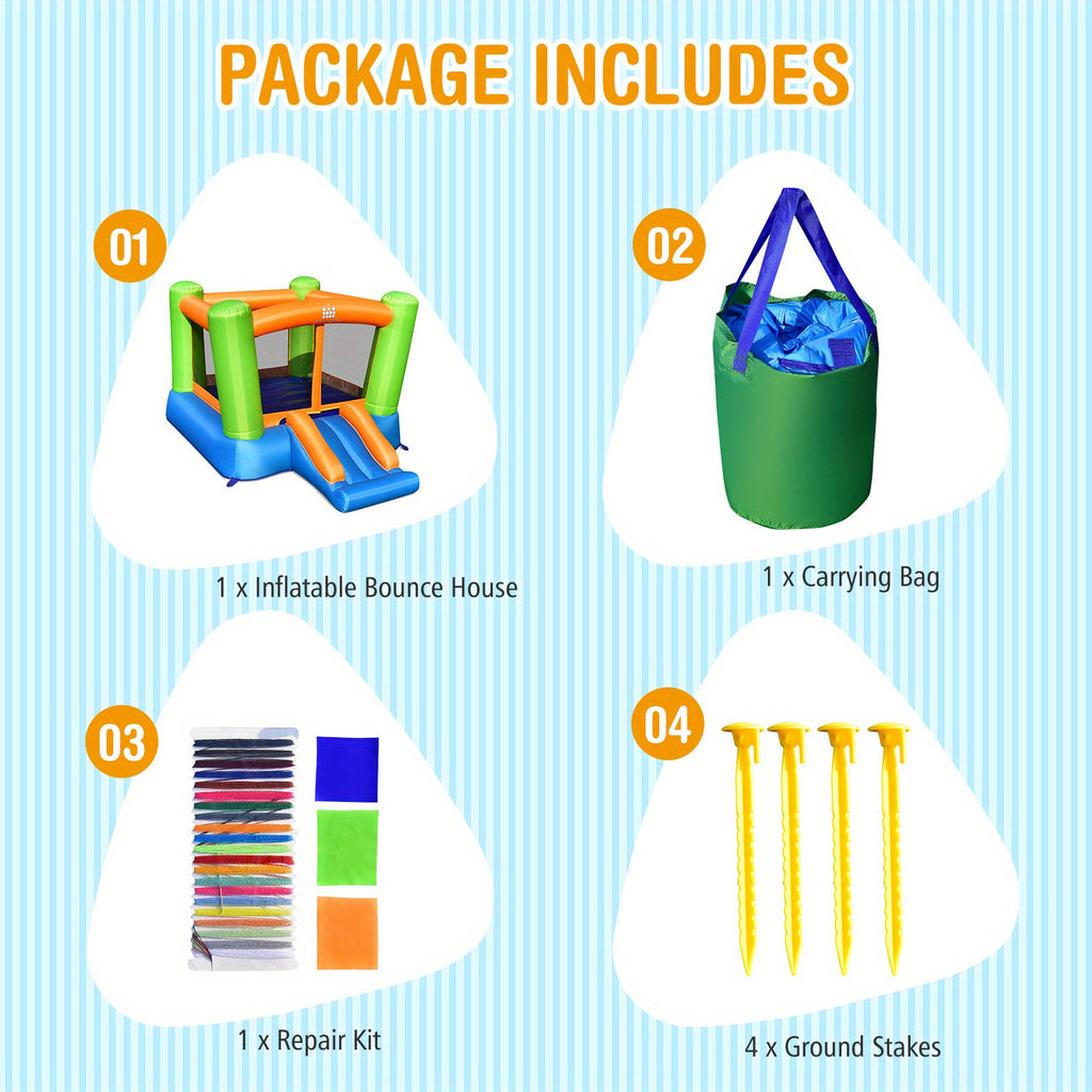 Hoeny Joy Inflatable Bounce House Kids Jumping Playhouse Indoor And Outdoor Without Blower