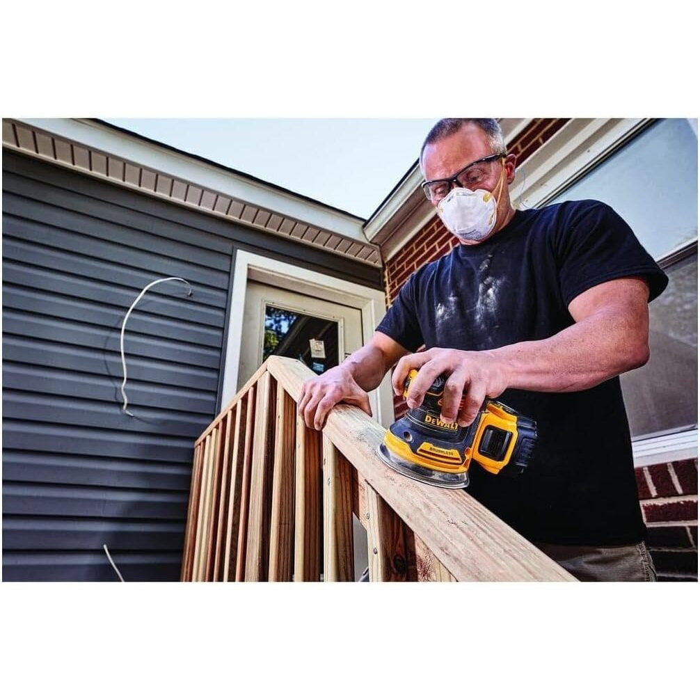 DEWALT 20V MAX Orbital Sander Cordless, 5-Inch Sander Tool, 2.Ah, 8,000-12,000 - DCW210D1
