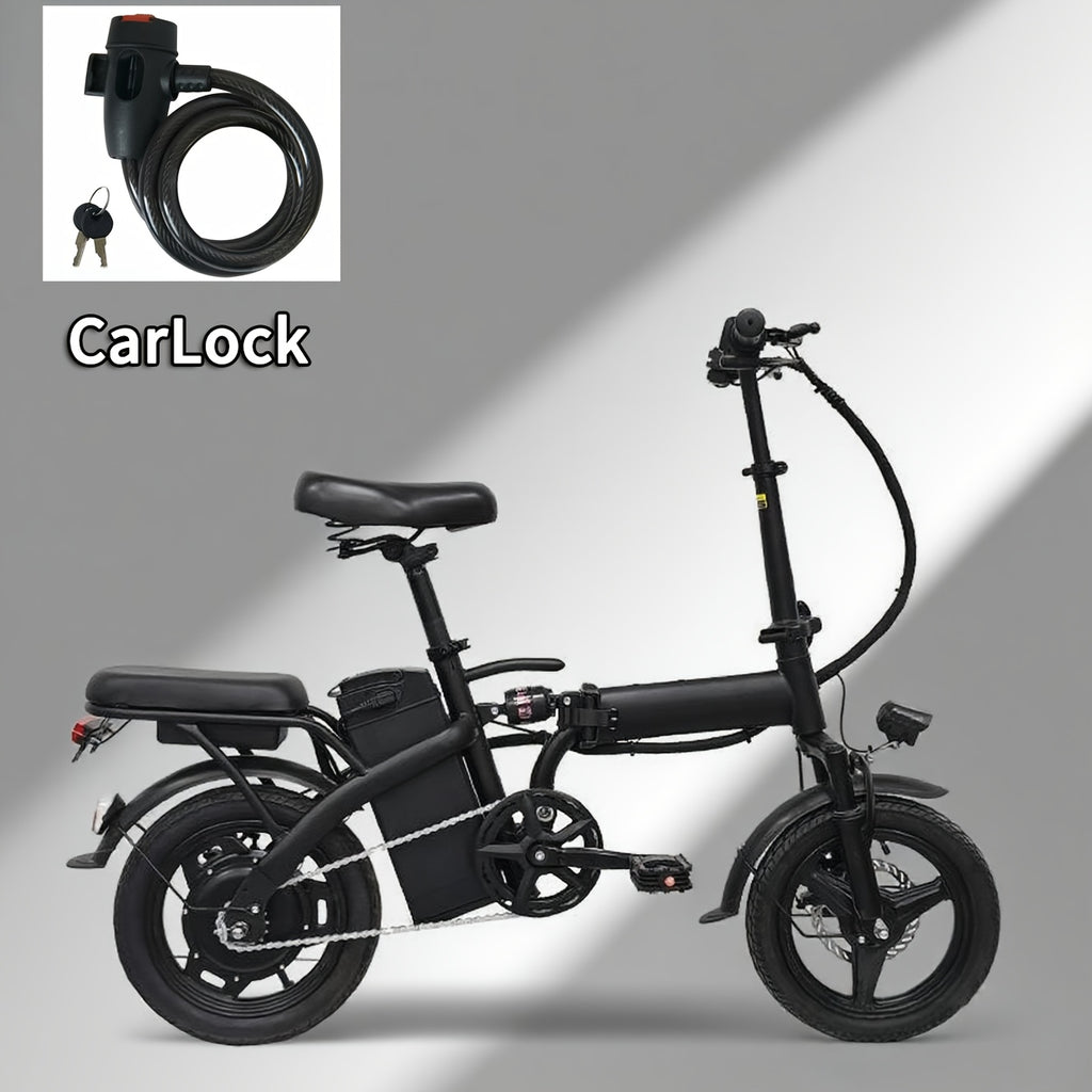 Electric Bike 48V Battery, Brushless Motor, 15-20MPH, Folding Electric Bicycle for Adults, Lightweight Commuter E-Bike with Removable Lithium Battery, Suitable for Urban Commuting, The Best Choice for A Gift, Easy Assemble, Portable Compact Design