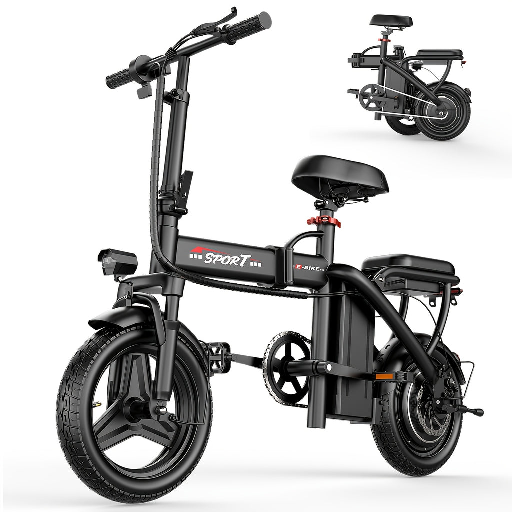 Folding Electric Bike for Adults — Lightweight 500W Commuter Model with Removable 48V 10Ah Battery