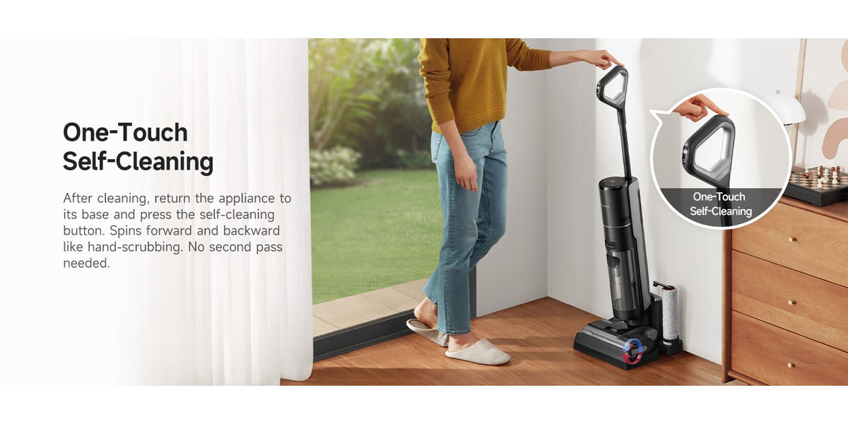 Refurbished Dreame H12 Pro Wet Dry Vacuum Cleaner, Hard Floor Vacuum and Mop Combo, Smart Mess Detection, Strong Suction for Wet & Dry Spills, 35-Min Runtime, 30.43oz Water Tank, Hot Air Self-Cleaning, Edge-to-Edge Corner Cleaning, Anti-Tangle Brush