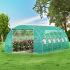 Walk-In Tunnel Greenhouse by VEVOR, 20 x 10 x 7 ft Plant Shelter with 12 Mesh Windows and Two Zippered Doors