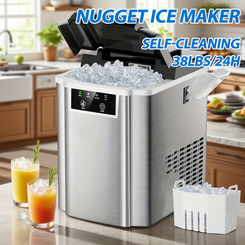ADVWIN 3-In-1 Water Cooler Dispenser with Ice Maker, 35Lbs/24H, Top Loading 3 Or 5 Gallon, Ice Maker Machine for Home Office, Hot And Cold Water Dispenser, Child Lock