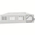 GUNJI 10x30ft Heavy Duty Canopy Steel Canopy Storage Shed, Portable Garage Party Tent, Portable Garage with Removable Sidewalls & Doors All-Season Tarp for Carport (White)