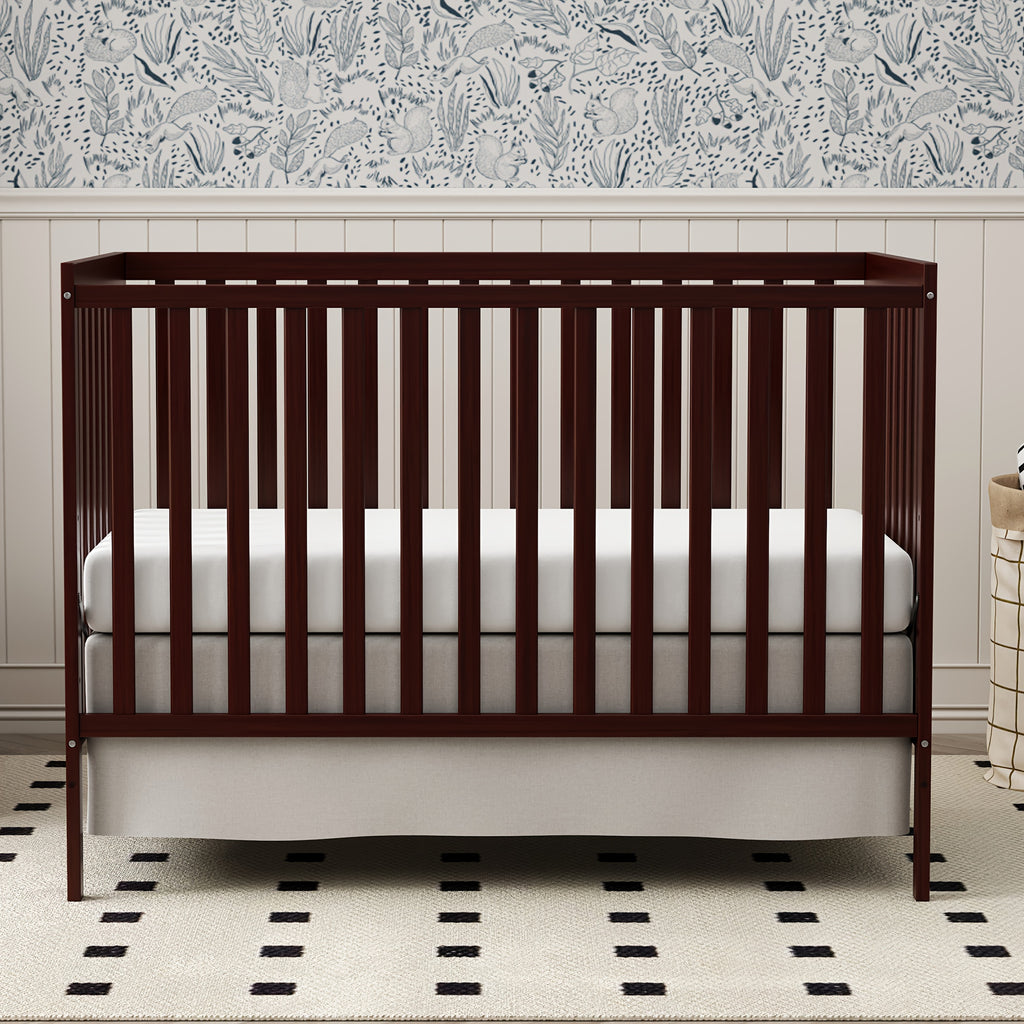 Goldzone Crib 5in 1 Convertible, Wooden Newborn Essentials Convertible to Toddler Bed, Sofa Bed and Full Size Bed, Baby Cribs with 4 Adjustable Bases for Nursery Decor, Baby Stuff Clearance, Item Weight: 37lbs, Maximum Weight Recommendation: 50lbs