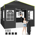 10x10ft One-Push Pop-Up Canopy Tent with 4 Removable Walls for Adjustable Outdoor Event Shelter