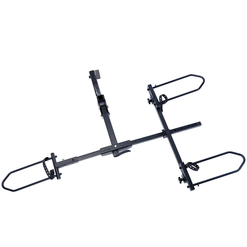 Heavy-Duty Foldable Bike Carrier for 3-Wheel Bicycles, Rear Platform Rack for Adult Tricycle, Fat Tire Trike Carrier Rack for SUV Truck RV, Fits 5" Wide Tires, Heavy Duty