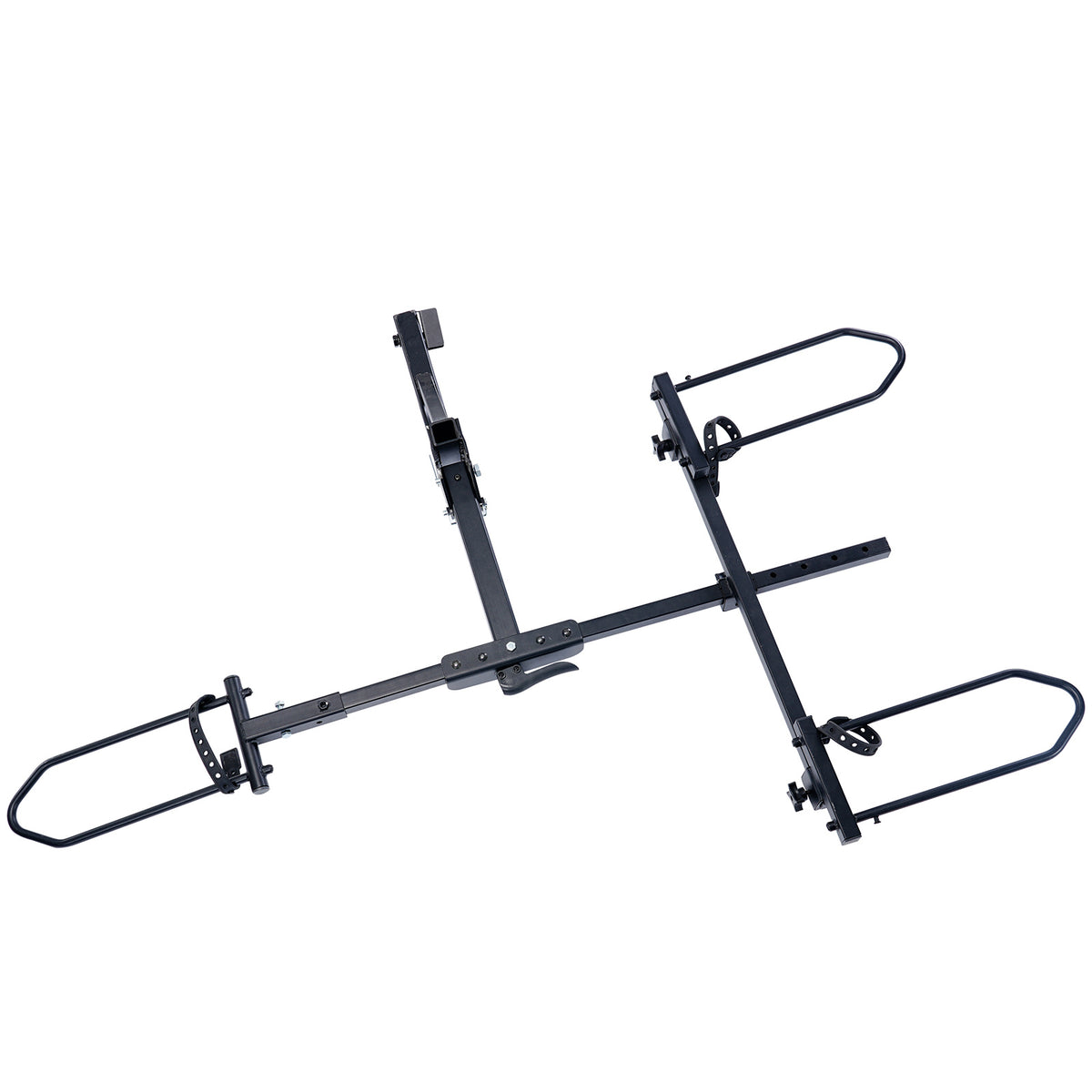 Heavy-Duty Foldable Bike Carrier for 3-Wheel Bicycles, Rear Platform Rack for Adult Tricycle, Fat Tire Trike Carrier Rack for SUV Truck RV, Fits 5" Wide Tires, Heavy Duty
