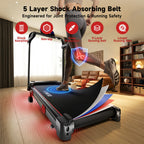 Walking Pad with Treadmill 13% Incline, 6.3MPH Treadmill for Home Use with Incline, LED Display & APP, 2.5 HP Quiet Small Walking Pad for Home And Office, Maximum User Weight 300Lbs, Without Battery
