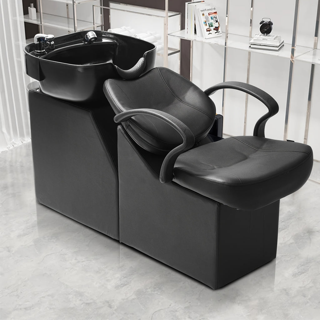 Backwash Barber Chair ABS Plastic Shampoo Bowl Sink Unit Station Spa Salon Equipment