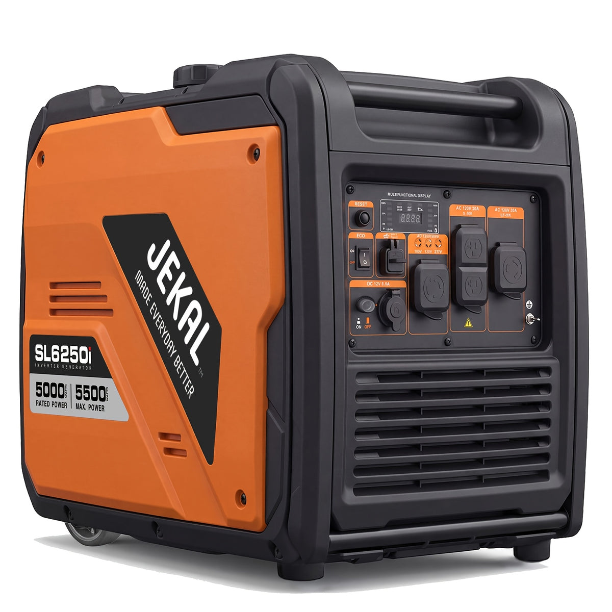 INNOVATIVE LIFE 2500W/120V, 3500W/120V, 5000W 120V/240V Dual Voltage Portable Inverter Generator, 30A Outlet RV Ready, 5000W Electric Start, Pure Sine Wave, Type-C & QC3.0 Ports, Gas Powered for Home Backup And Camping, EPA Compliant