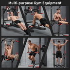 Power Tower Pull Up Bar Dip Stand, 10 Adjustable Height Free Standing Assistive Trainer Dip Station, Multi-Function Strength Training Fitness Workout Station for Home Gym Fitness Equipment Equipment