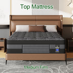 12/14 Inch Queen Size Mattress, King Size Mattress, Full Size Mattress, Twin Mattress in a Box with Memory Foam And Individual Pocket Springs, Motion Isolation, Pressure Relief, Medium Firm Feel, Cool And Comfortable Sleep, Edge