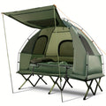 MULTIGOT 2-Person Compact Portable Pop-Up Tent/Camping Cot W/ Air Mattress & Sleeping Bag