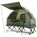 MULTIGOT 2-Person Compact Portable Pop-Up Tent/Camping Cot W/ Air Mattress & Sleeping Bag