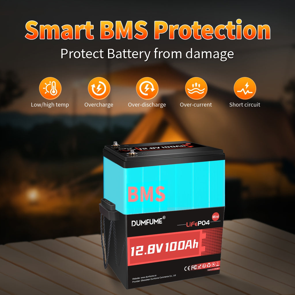 [Halloween] Halloween Special! 12V 100Ah Mini Lithium Iron Phosphate Battery With Built-In 100A BMS, 1280W Power Output, Up To 6000 Cycles, Power Bank, Ideal For RVs, Marine Use, Traction Motors, And Solar Off-Grid Systems