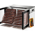 Dual Zone Food Dehydrator, 20 Stainless Steel Trays, 1300W Dual Layer Food Dryer with Recipe, 180°F Adjustable Temp, 48H Digital Timer, 10 Presets for Jerky, Meat, Fruit, Herbs