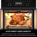 Air Fryer Toaster Oven Combo, 24 QT French-Door Countertop Oven with 15 Cooking Functions and Digital Controls