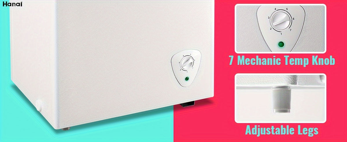 WANAI Chest Freezer Mini Small Deep Freezer Apartment Dorm Freezers with 7 Temp Control Fast Cooling Portable for Home Office Business Dorm