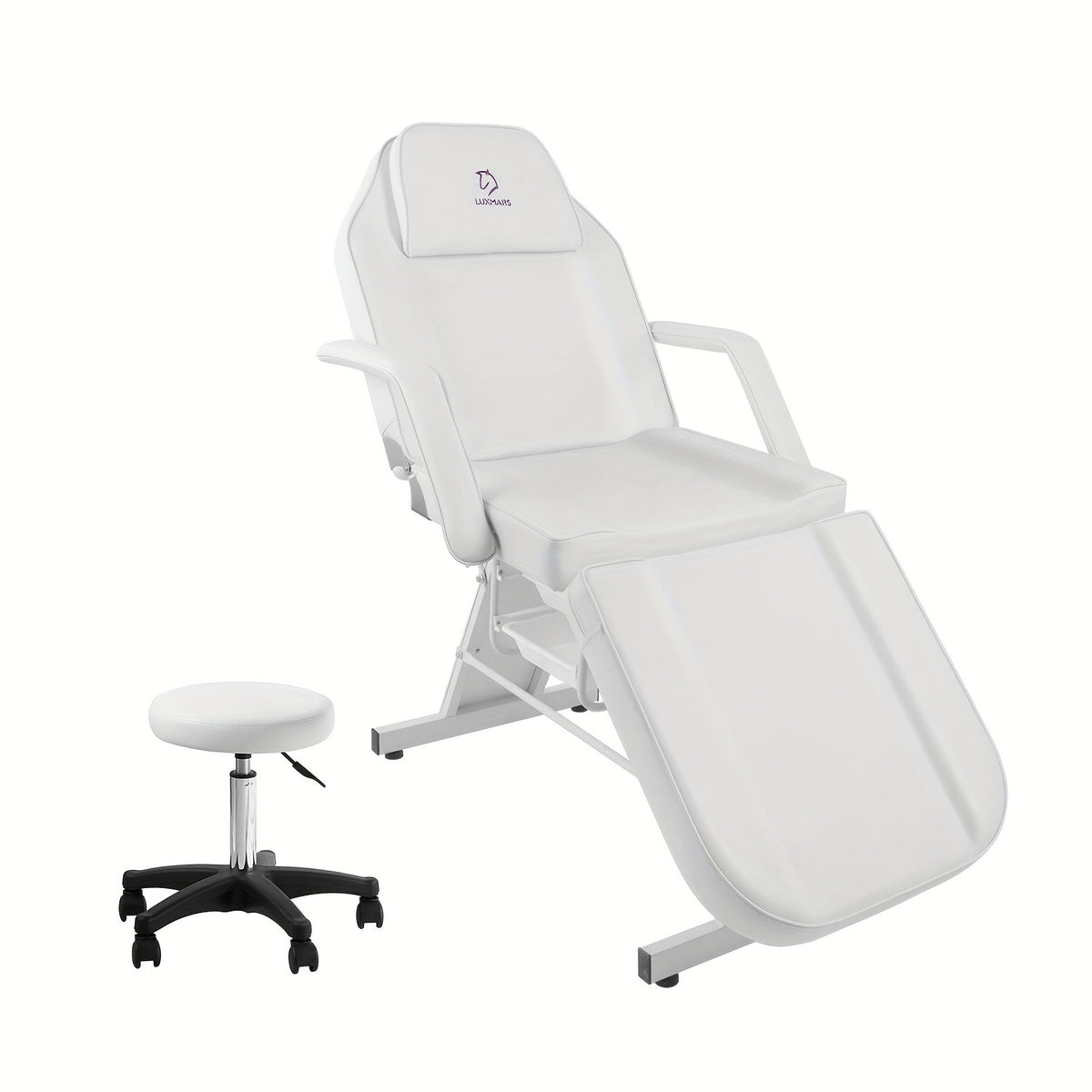 Tattoo Chair Adjustable, Facial Chair Multipurpose 73 Inch Spa Facial Bed With Massage Equipment Stool For Beauty Spa Tattoo