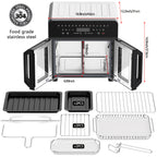 Air Fryer Toaster Oven Combo, 24 QT French-Door Countertop Oven with 15 Cooking Functions and Digital Controls