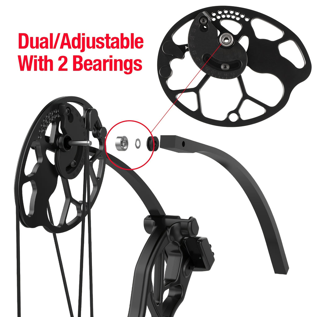 2026 Upgraded Version | A Hunter's First Bow | Ready to Shoot Out of Box - GRwolf Compound Bow Set for Adults, 19-31" Draw Length 19-70 Lbs Draw Weight, 320 FPS Speed, Full Accessories Kit, No Bow Press Needed, Right Hand Compound Hunting Bow