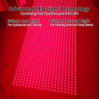 63'' X 23.6'' LED 660Nm Red Light Therapy Mat 850Nm Near Infrared Light Therapy Devices Large Pads for Whole Full Body, Father 'S Day Gift