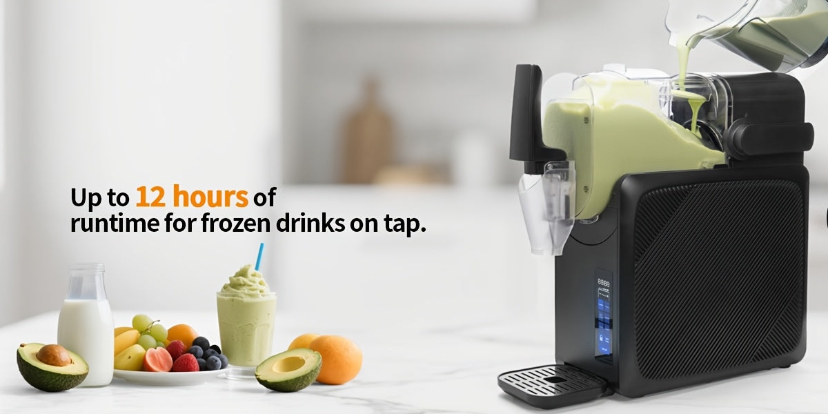88oz Heavy-Duty Commercial/ Slushie Machine with 12-Hour Continuous Cooling & Self-Cleaning - 5-in-1 Margarita/Milkshake/Wine/Cocktail Maker, ABS Frozen Drink Dispenser for Parties, Weddings, Bars (No Compatible with)