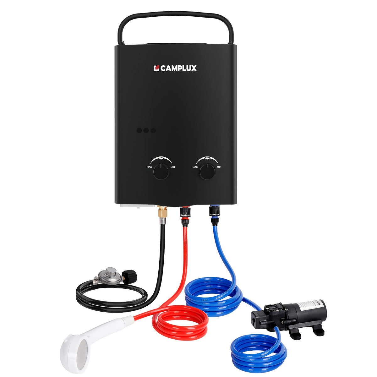 1.32gal 1.32 GPM Propane Tankless Water Heater, Outdoor Instant Hot Water System with 1.2 GPM Pump for Camping And RV Use