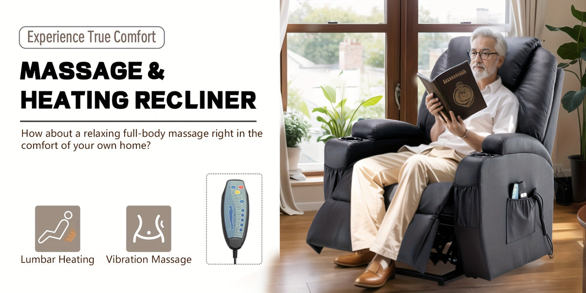 A Special Massage Chair for Personal Care And Home Use, Massage Chair Clearance Deal, Power Lift Recliner Chair, The Electric Chair Features Massage And Heating Functions, Comes with A Remote Control And Cup Holder, Holiday Gift