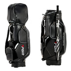 PGM Golf Cart Bag With 14 Way Organizer Divider Top, Premium Cart Bag With Handles And Rain Cover For Men/Blue