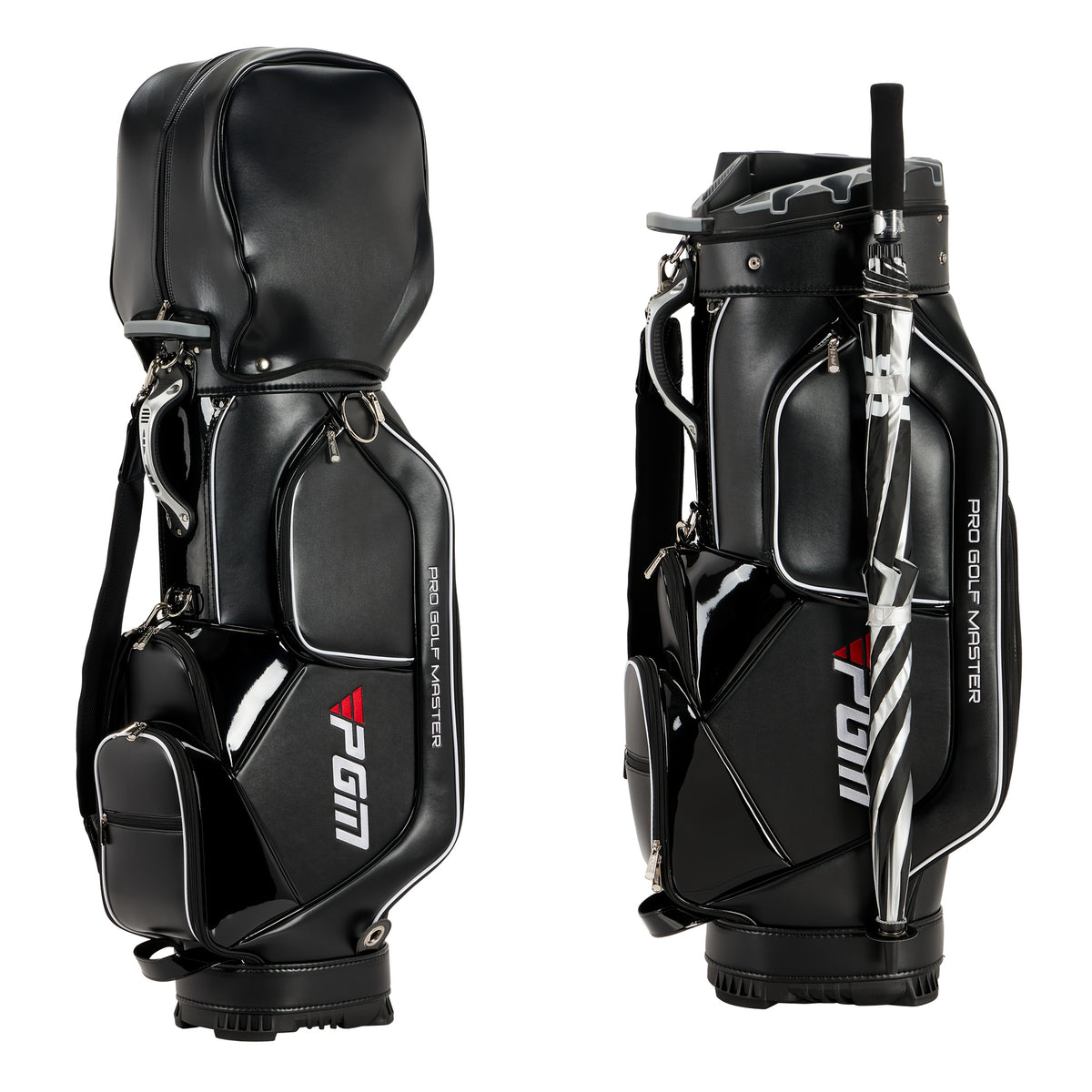 PGM Golf Cart Bag With 14 Way Organizer Divider Top, Premium Cart Bag With Handles And Rain Cover For Men/Blue