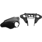 Front Inner Outer Fairing Compatible with 1996-2013 Davidson Touring Street Glide Electra Glide Models Black (Plastic)