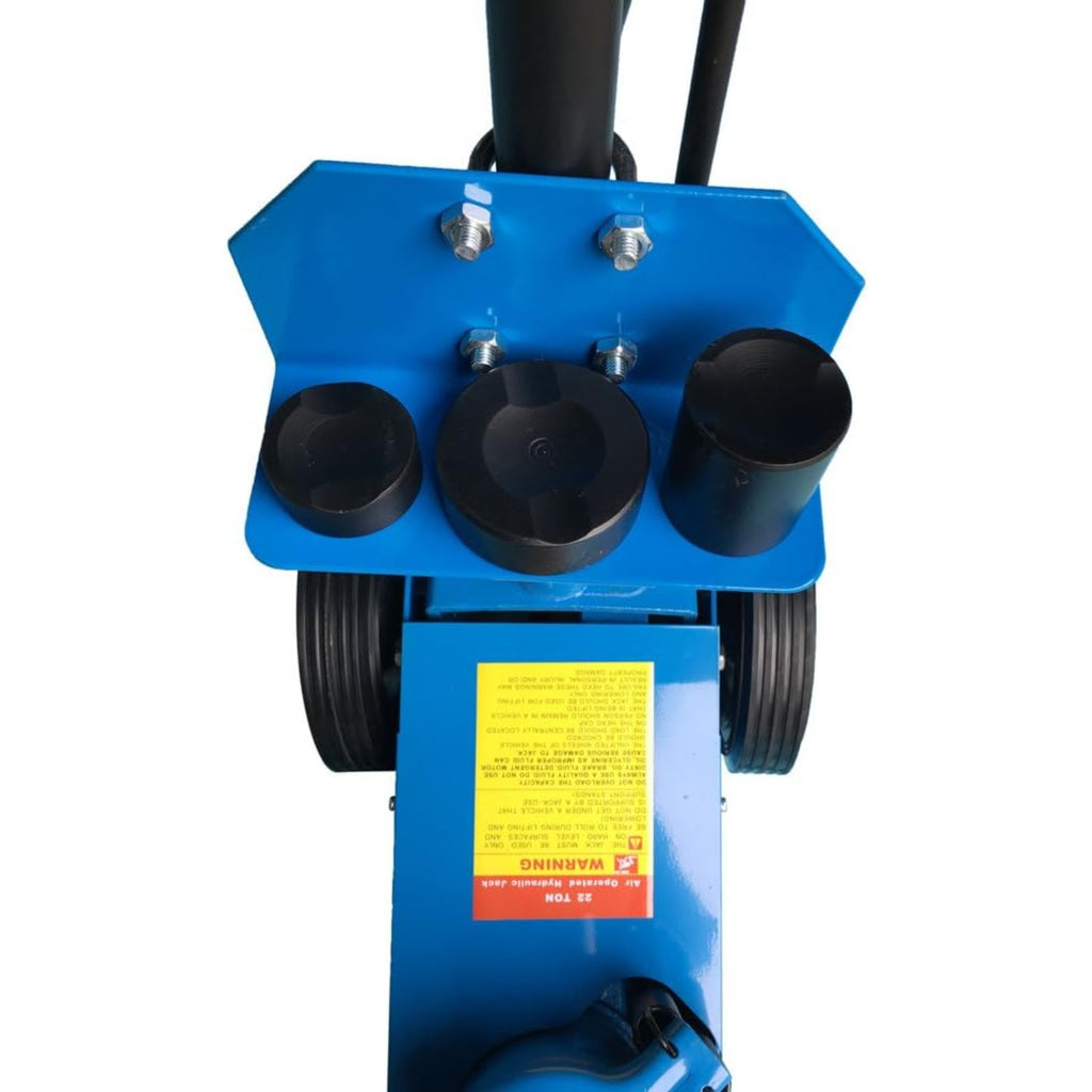 MEFEIR 22 Ton Air Hydraulic Floor Jack，44000 lbs Capacity Air-Operated Floor Jack with Extension Saddle Set and Wheels for Heavy Duty Lifting，Blue