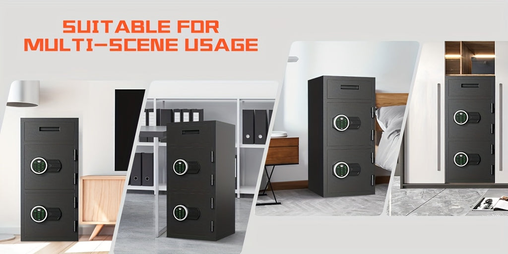 [Extra Large Safe Box] 6.5 Cu Ft Extra Large For Home Safe Box Fireproof With Drop Slot, Digital Drop Safe With Double Door And Key Hook, Money Safes With Backlit Keypad And Dual Alarm For Home Office Business