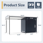 Outdoor Storage Shed, Metal Shed with Updated Frame Structure And Lockable Doors, Large Shed Upgrade Height Ideal for Garden, Backyard, Patio Utility And Tool Storage